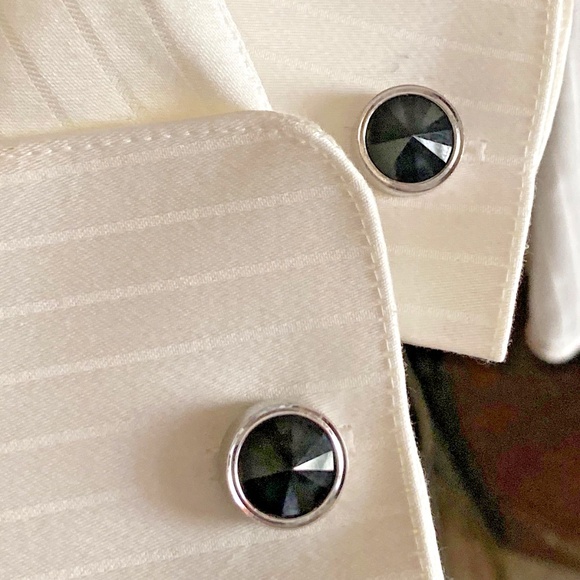 Givenchy Paris Pyramid Stud Cufflinks – Luxury Designer Statement - Picture 4 of 6